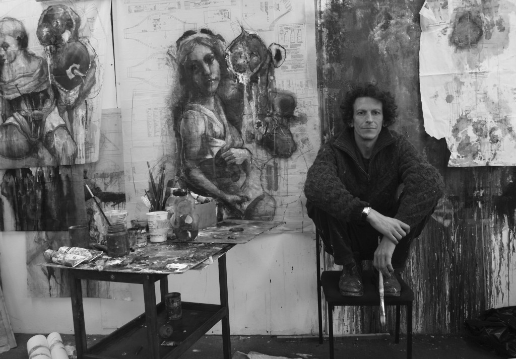 C Anthem studio painting in progress