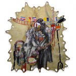 Misanthrope II- oil on cow hide 150cm x160cm