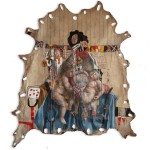 The Madonna of Fatmagul - oil on cow hide 150cm x160cm